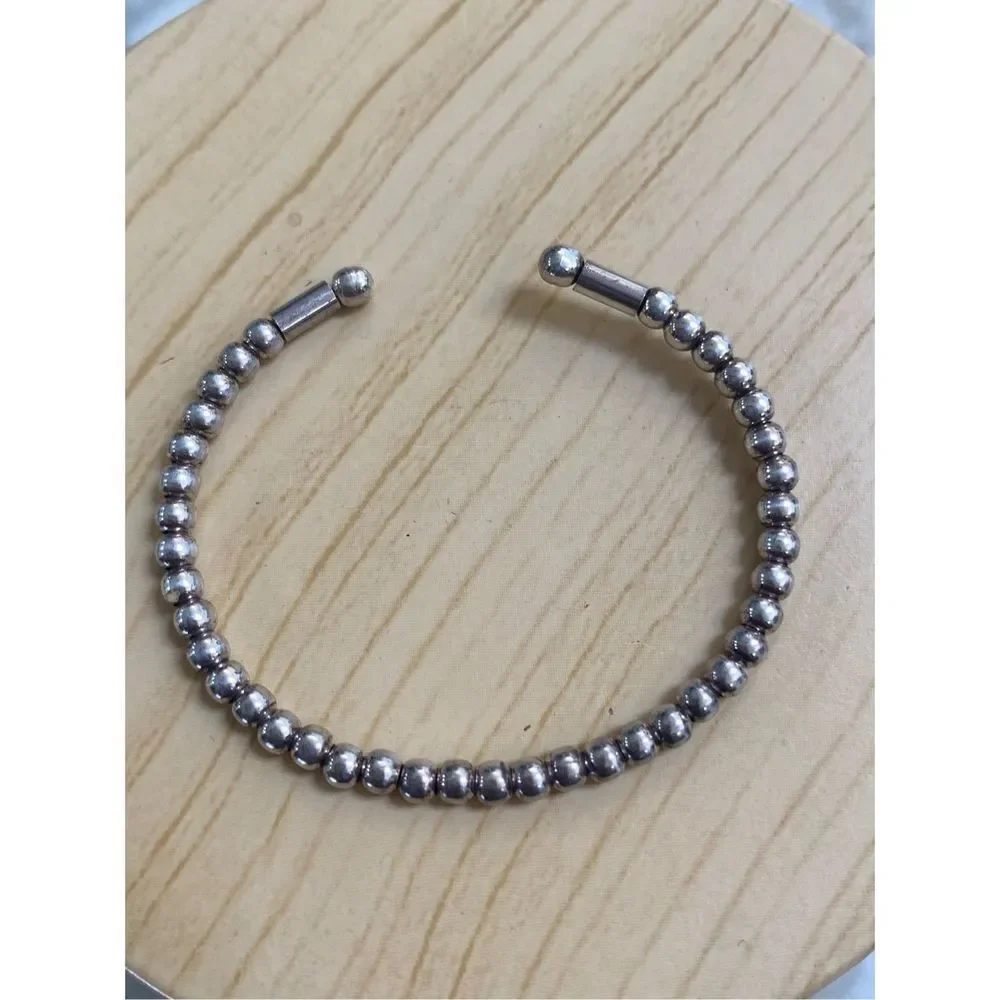Silver Beaded Childs Bracelet #beaded  bracelet